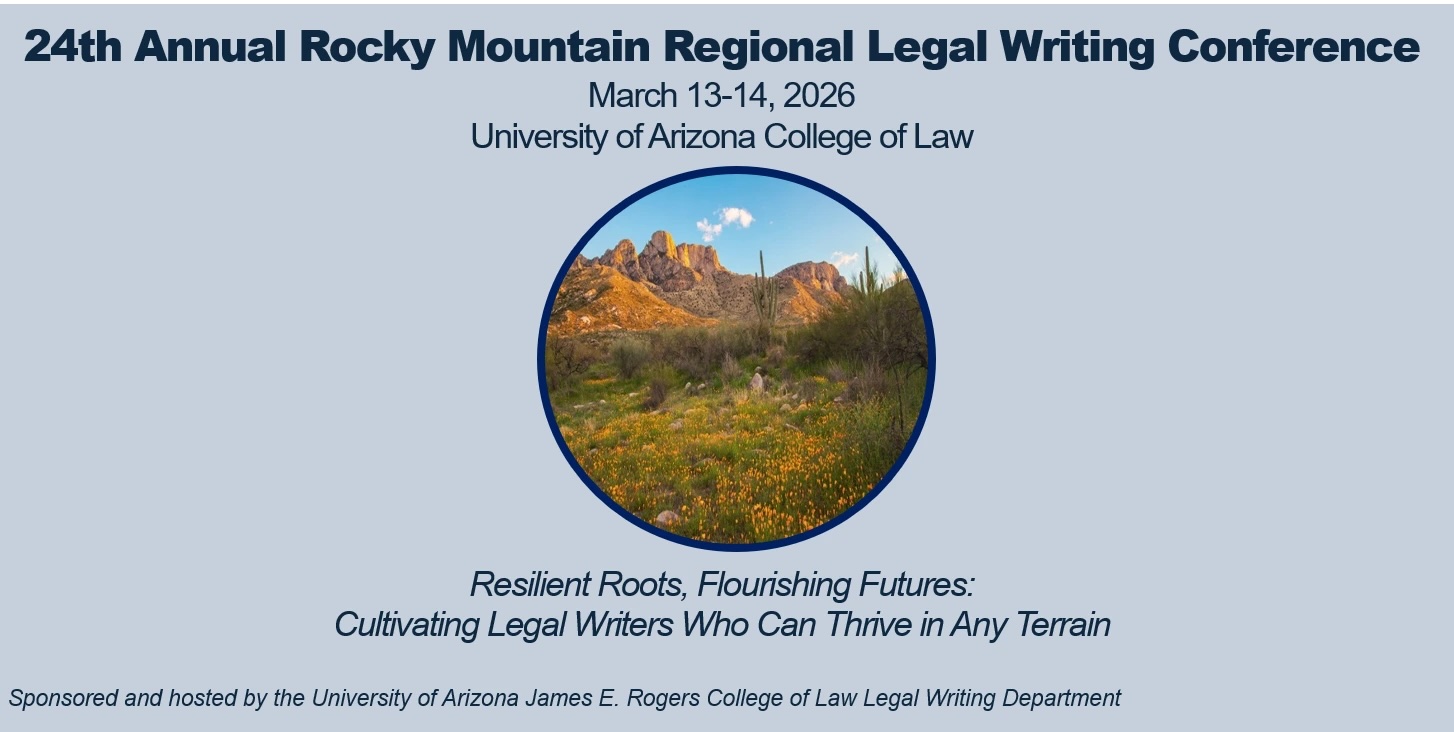 photo of mountains and text with conference name and dates