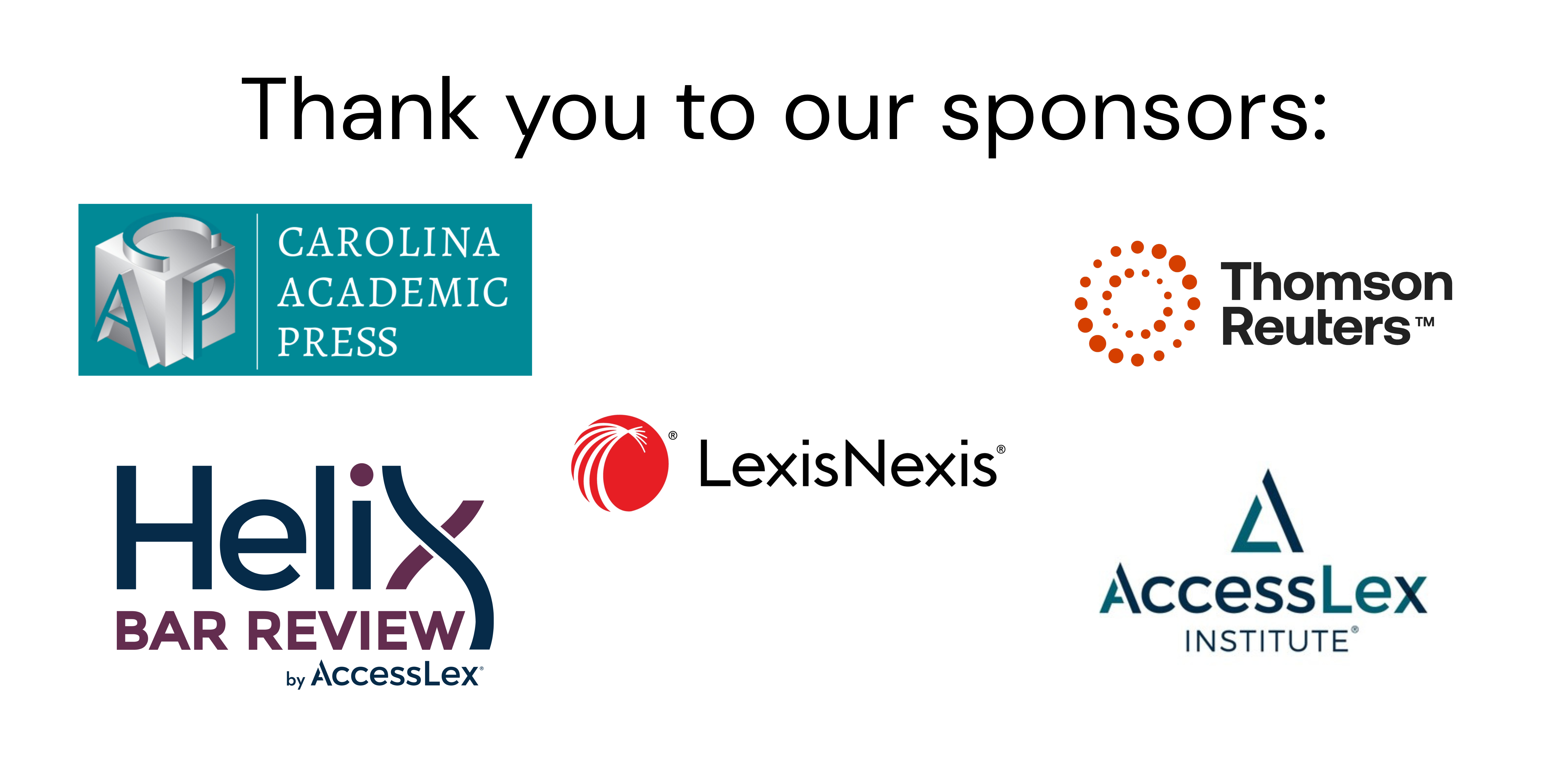 Thank you to our sponsors